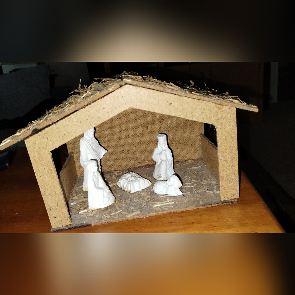Wooden Nativity Scene